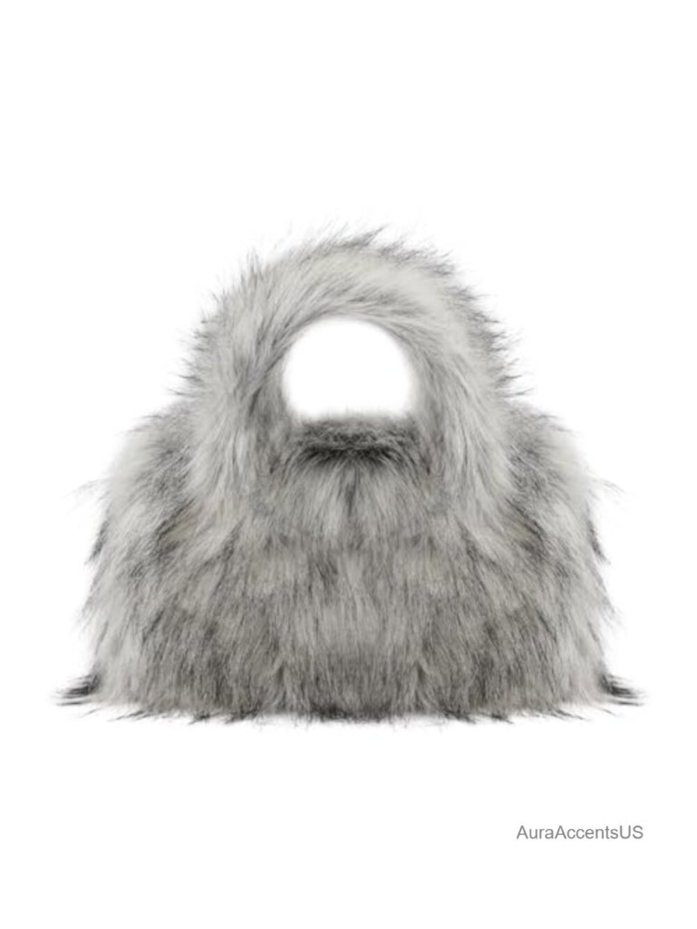 Faux Fur Hobo Tote Handbag Fuzzy Lightweight Top Handle Purse for Women